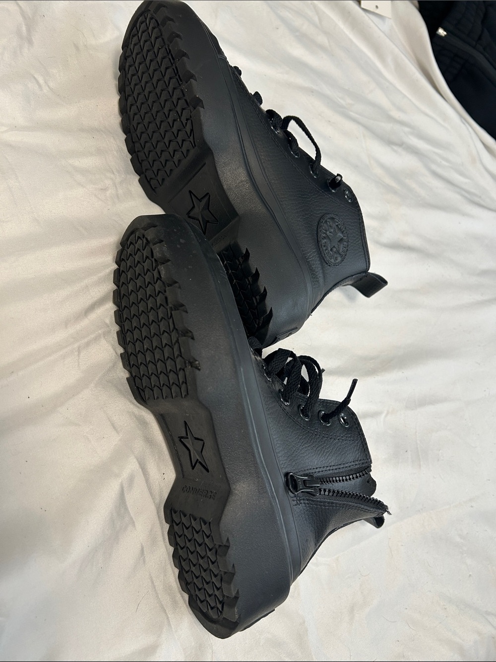 Converse Kids Black High-Top Lace-Up Sneakers - Picture 3 of 5